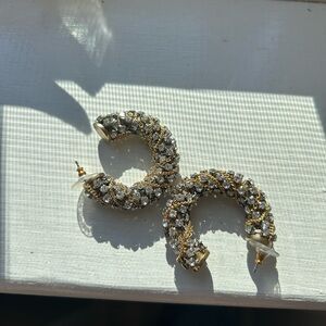 Stella dot hoop earrings